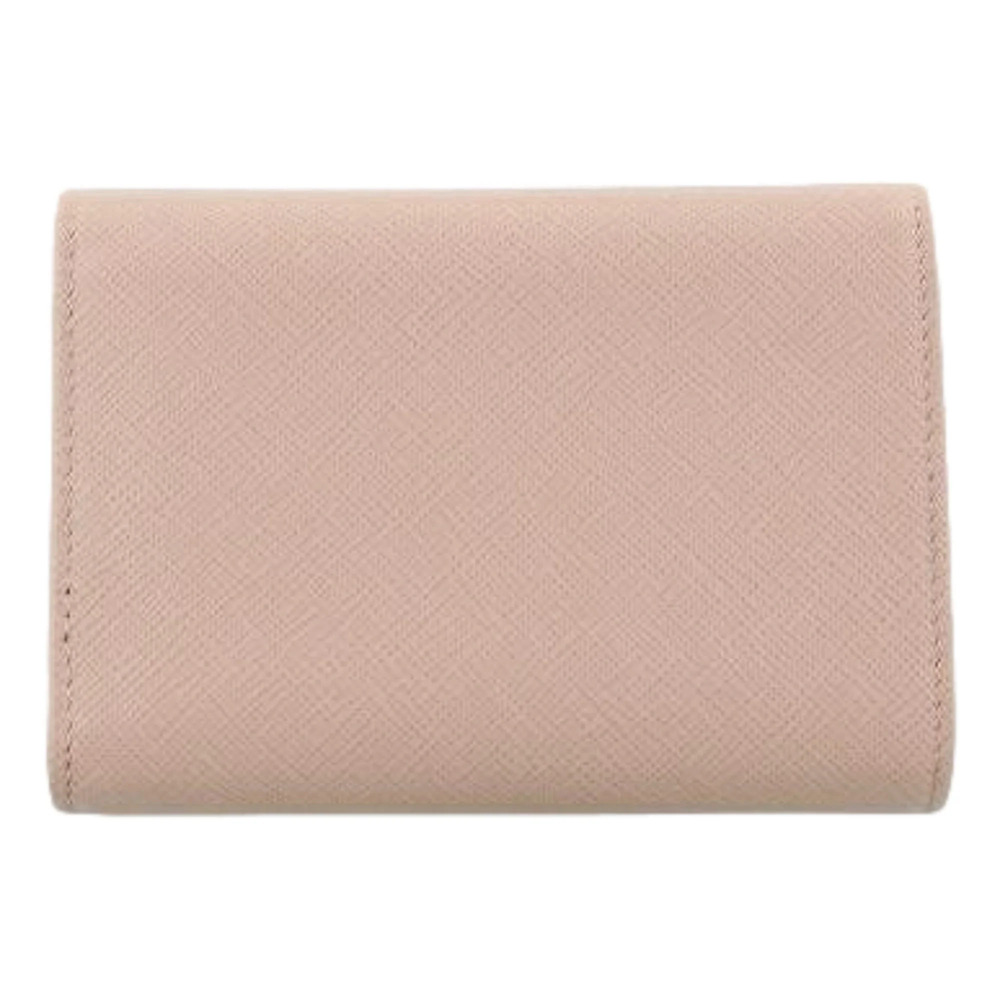 Prada Saffiano Leather Trifold Coin Zipper Card Snap Wallet Cipria